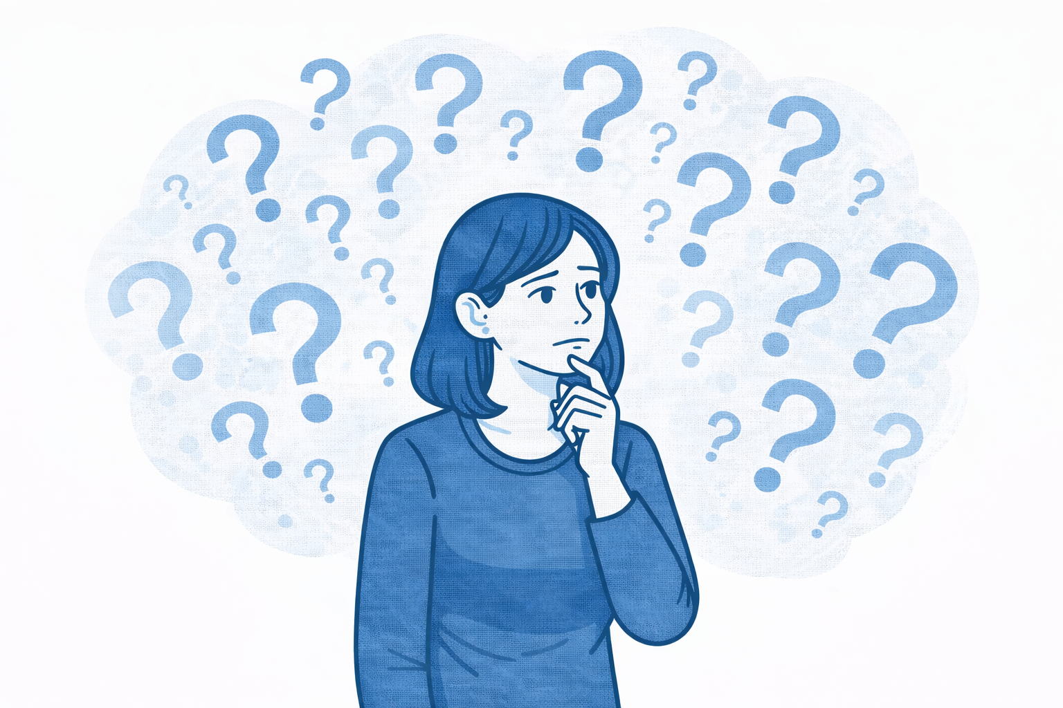 Bei akutem Hörverlust: was jetzt? Frau mit Fragezeichen