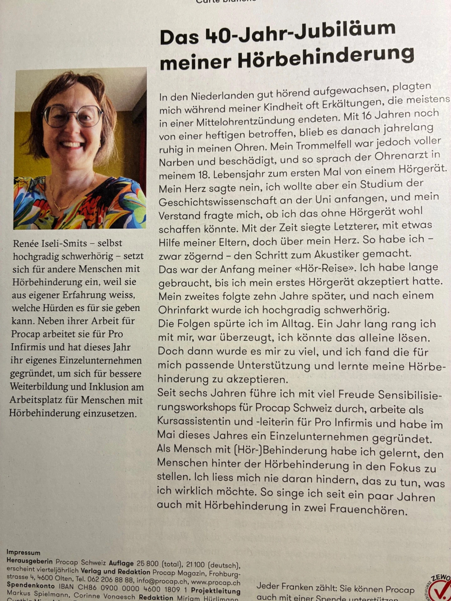 Beitrag aus dem Procap Magazin 4/2025